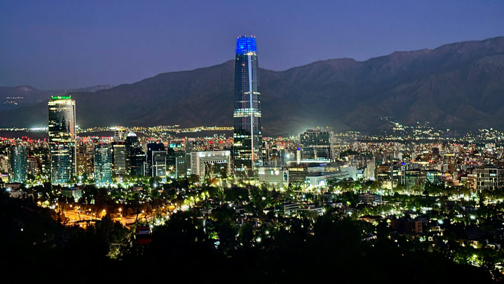 Santiago Chile at night