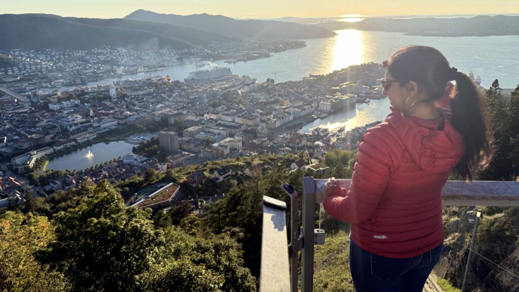 Sunset from Mt Floibanen Bergen
