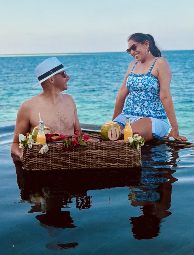 Floating Breakfast in the Maldives